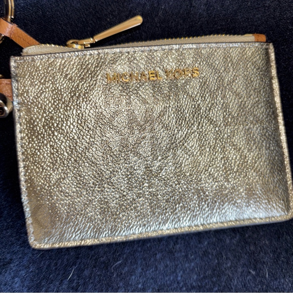 Michael Kors Metallic Gold Wristlet